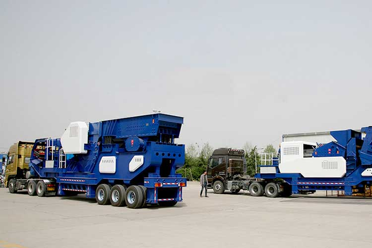 Mobile jaw crushing station